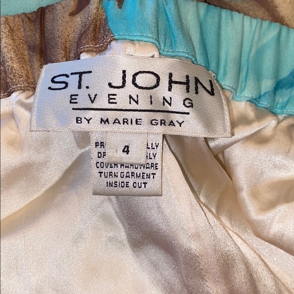 St.John floral palazzo skits capris silk